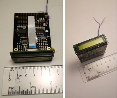 8x1 LCD module when assembled