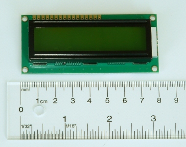 tuxgraphics yellow-green transflective LCD 2x16char