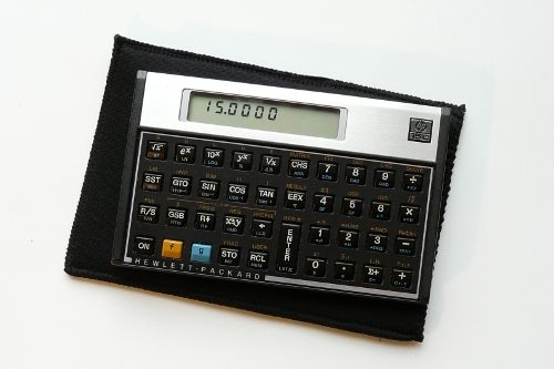 Neoprene pouch for HP-15C, HP-12c calculator, 2