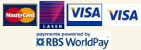 accepted cards via RBS Worldpay